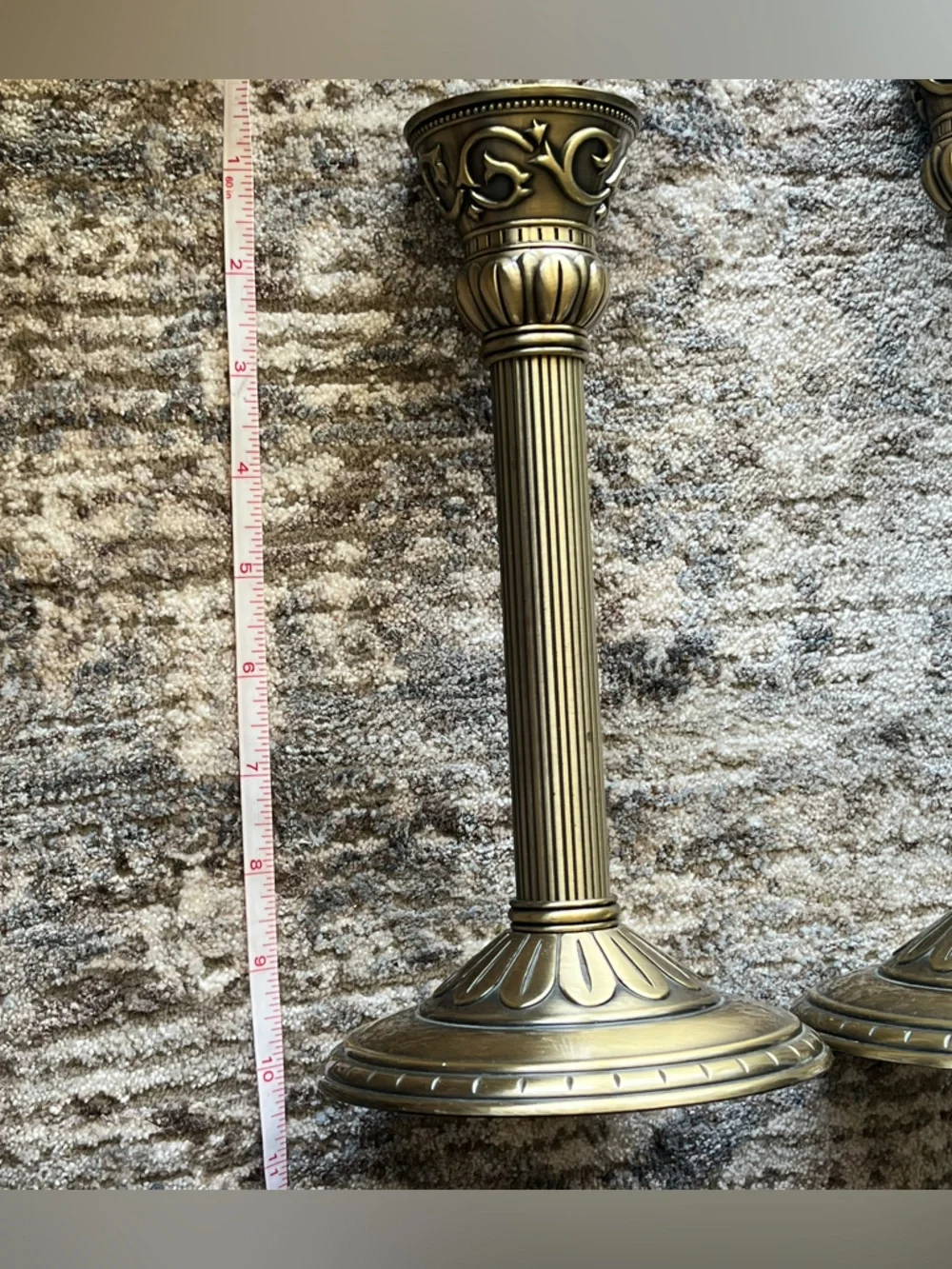 PartyLite Antique Gold Ornate Metal Candle Holders - Set of 3 - Picture 4 of 6